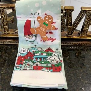 Set of two holiday dish towels